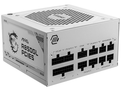 msi mag a850gl pcie5 white 850w ien512030