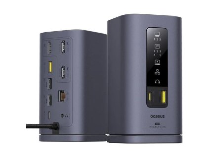 dokovaci stanice 11v1 baseus spacemate 100w 2xusb c 4xusb 3xhdmi 1xrj45 3 5mm jack seda ien549936