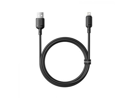 kabel baseus silky usb lightning 1m 2 4a cerny ien550092