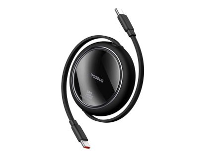 Navíjecí kabel Baseus Free2Draw USB-C/USB-C 1m 100W černý