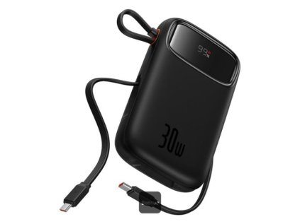 Powerbanka Baseus Qpow2 20000mAh, 30W, s kabelem USB-C černá