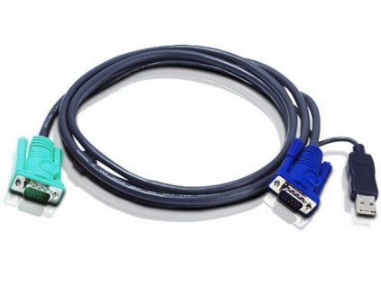 ATEN integrovaný kabel 2L-5202U pro KVM USB 1.8 M