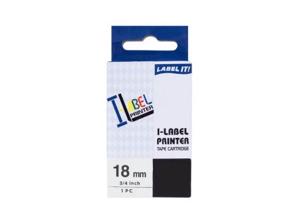 printline kompatibilni paska s casio xr 18x1 18mm 8m cerny tisk pruhledny podkl ien551225