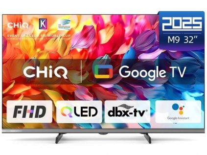 chiq l32qm9g tv 32 fhd qled metalicka bezrameckova smart google tv dolby audio hdr chromecast ien551040