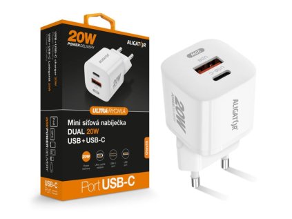 rychla nabijecka aligator mini pd 20w usb usb c bila ien552807