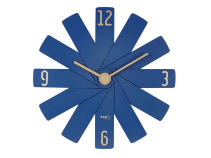 TFA 60.3020.06 - Designové nástěnné hodiny CLOCK IN THE BOX - modré