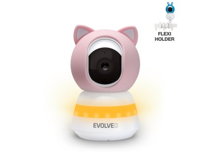 evolveo baby monitor lux chytra 360 videochuvicka s nocnim videnim detekci place a pohybu ruzova ien553086