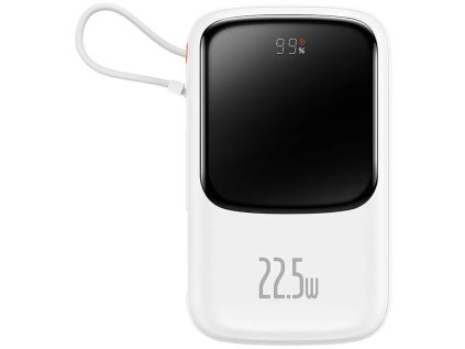 Powerbanka Baseus Qpow Pro 10000mAh, 22,5W, s kabelem USB-C bílá