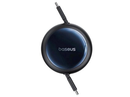 Navíjecí kabel Baseus Nomos USB-C/USB-C 1,5m 100W černý
