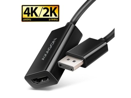 AXAGON RVD-HI20N, DisplayPort -> HDMI 2.0b redukce / adaptér, 4K/60Hz