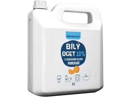 Allnature Bílý ocet 10 % s vůní pomeranče 5 l