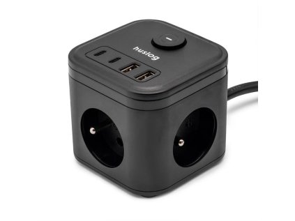 nabijeci stanice huslog 15w 3xzasuvka 2xusb c 2xusb cerna ien554028