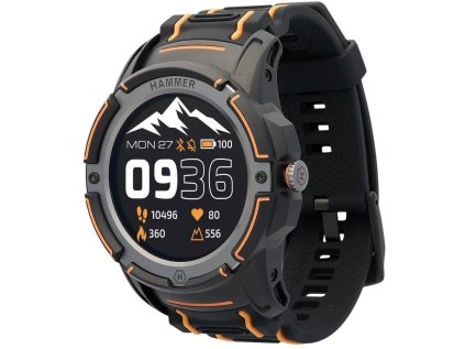 chytre hodinky hammer watch plus cerno oranzove ien506600