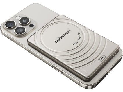 cubenest magneticka bezdratova powerbanka slimdual 5000 mah s1b3d titanova ien553028