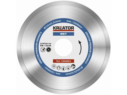 kreator krt081102 diamantovy kotouc celoobvodovy 125mm premium ien494470