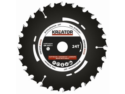 kreator krt020304 pilovy kotouc pro ponorne pily 165mm 24t ien273526