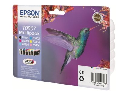 epson t0807 multipack claria pro stylus photo px650 px700w px710w px800fw px810fw r265 r285 r360 rx585 rx68 originalni ien59043