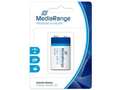 MediaRange Premium Alkalické baterie E-block 9V blister 1ks/balení