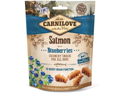 Carnilove Dog Crunchy Snack Salmon with Blueberries with fresh meat 200g pamlsky pro psy