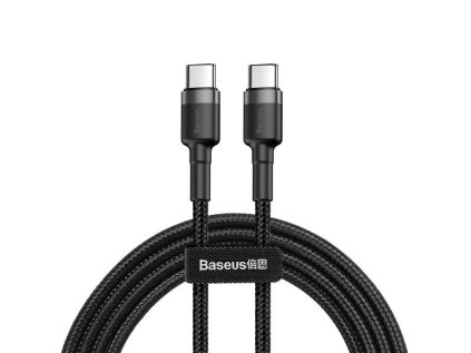 baseus cafule series nabijeci datovy kabel usb c na usb c pd2 0 60w flash 1m seda cerna ien401486