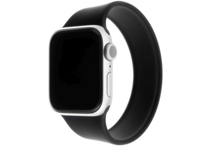 elasticky silikonovy reminek fixed silicone strap pro apple watch 42 44 45mm velikost xs cerny ien434018