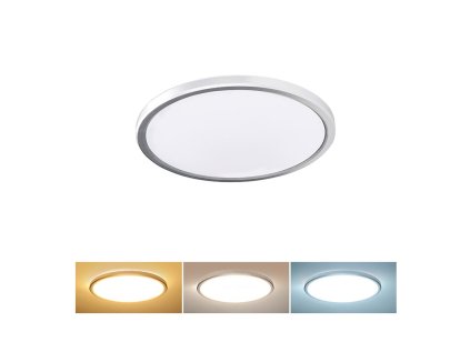 solight led osvetleni acate s ochranou proti vlhkosti ip54 18w 1620lm 3cct 22cm stribrna ien555662