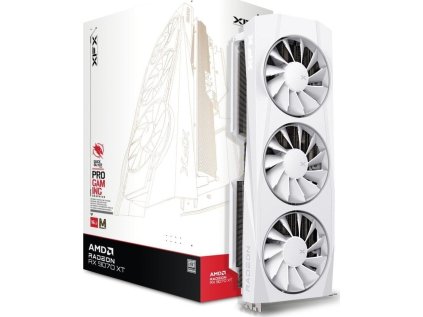 xfx quicksilver amd radeon rx 9070 xt white magnetic air ien552876