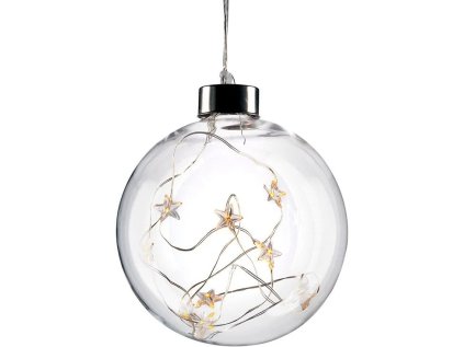 solight led vanocni koule sklenena 10led 2x aa ip20 ien473050