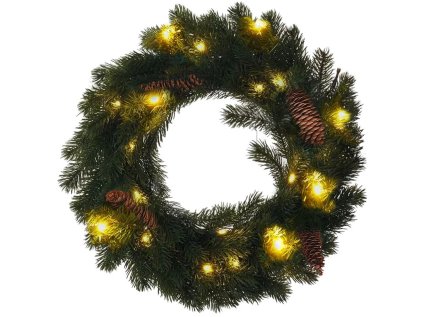 solight vanocni venec prumer 40cm 15x led ip44 3x aa casovac ien473066