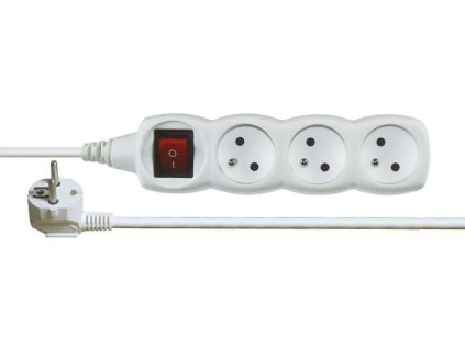 emos prodluzovaci kabel s vypinacem 3 zasuvky 5m bily ien463385