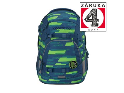 skolni batoh coocazoo mate lime stripe certifikat agr ien557552