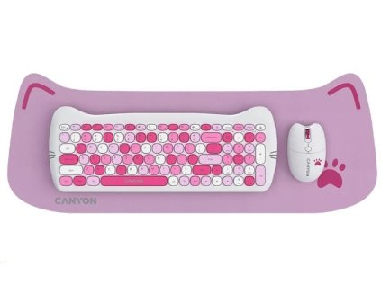canyon kitty edice hset w6 bezdratovy set klavesnice opticka mys ochranne pouzdro podlozka ruzova ien557621