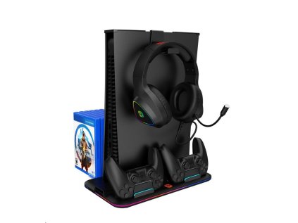 canyon multifunkcni chladici stojan pro ps5 nabijeni 2 ps5 ovladacu cerny ien557766
