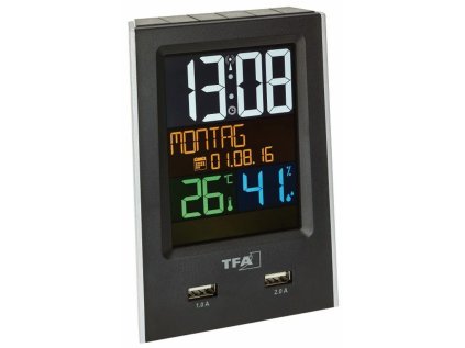 tfa 60 2537 01 budik s ukazatelem vnitrni teploty a vlhkosti a usb vystupem pro dobijeni mobilnich zarizeni ien454127