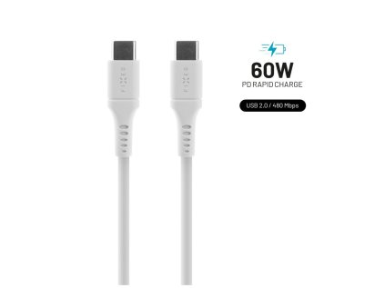 nabijeci a datovy liquid silicone kabel fixed s konektory usb c usb c a podporou pd 1 2m usb 2 0 60w bily ien561487