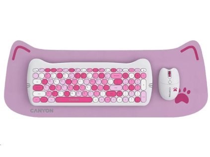 canyon kitty edice hset w6 bezdratovy set klavesnice opticka mys ochranne pouzdro podlozka ruzova ien557621