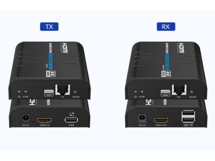 premiumcord 4k 60hz hdmi kvm extender s usb 2 0 na 120m pres lan sit ien555704