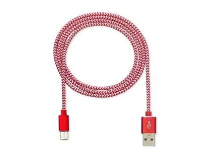 cube1 nylon datovy kabel usb usb c 2m red ien345327