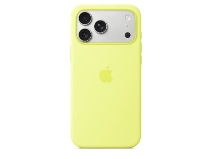 apple iphone 17 pro max silicone case with magsafe neon yellow ien563250