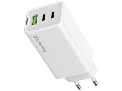colorway 2x usb c 1x usb a sitova nabijecka gan pd pps 65w bila ien563389