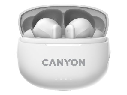 canyon tws8w bluetooth bezdratova sluchatka s mikrofonem bila ien495496