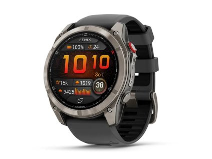 hod gps garmin fenix 8 pro 51 mm amoled sapphire titanium se silikonovym reminkem graphite black ien563660