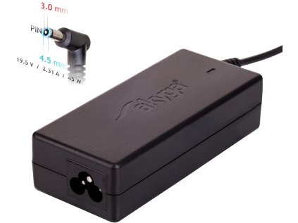 akyga nabijecka na notebook 19 5v 2 31a 45w 4 5 x 3 0 mm pin ien483439