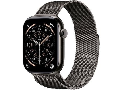 apple watch series 11 gps cellular 46mm titanium milanese loop m l ien563037
