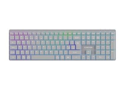 canyon bezdratova klavesnice hkb w11 en cs rgb seda ien557636