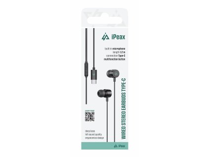 ipeax dratova sluchatka usb c cerna ien566775
