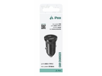 ipeax autonabijecka cl 03 pd 20w usb c usb a cerna ien566747
