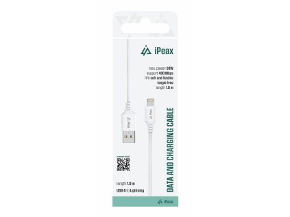 ipeax tpu kabel usb a lightning 1m usb 2 0 bily ien566757