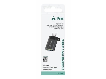 ipeax adapter otg usb c usb a samice cerny ien566782