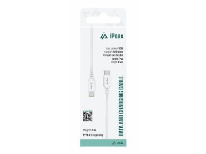 ipeax tpu kabel usb c lightning 1 5 m usb 2 0 bily ien566764